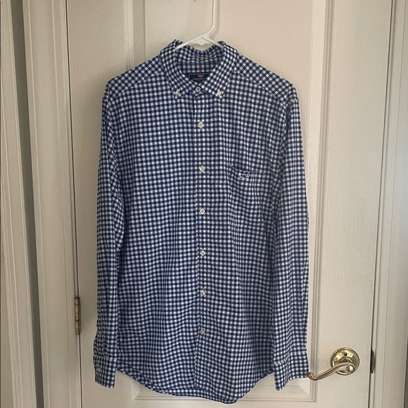 Vineyard Vines Other - Vineyard Vines Royal Blue Gingham Button-Down Shirt